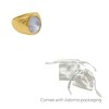 Adornia Tarnish Resistant 14k Gold Plated Oval White Mother of Pearl Ring - 2 of 4