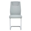 Set of 4 Modern PU Leather Upholstered Dining Chairs with High Back and Metal Legs for Living Room,Kitchen-Baofuwish - 4 of 4