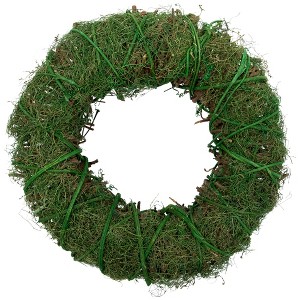 Northlight Green Moss and Twig Artificial Spring Wreath, 12-Inch - 1 of 4