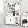 Whizmax Cat Litter Box Furniture,Hidden Cat Box Enclosure with Shelf Storage,Cat Litter Box Enclosure, Indoor Cat House Furniture - 3 of 4