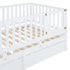 PAGED Twin Size Daybed Dual Use Bed Frame with 2 Storage Drawers and Fence Guardrails for Bedroom, Living - 4 of 4