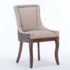 NicBex Polyester Dining Chairs Set of 2,Kitchen Chairs with Neutrally Toned Solid Wood Legs and Bronze Nailhead for Dining Room,Kitchen - 4 of 4