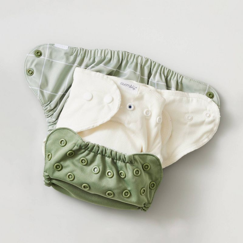 Esembly Inner Organic Cotton Reusable Infant Diaper - Size 1 - 3ct, 4 of 11