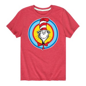 Boys' - Dr. Seuss - Cat In the Hat Smile Short Sleeve Graphic T-Shirt - 1 of 4