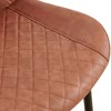 Sapphtopaz Modern Dining Chairs Upholstered Armless Side Chair with Metal Legs and Rhombus Quilting for Dining Room, Living Room - 3 of 4