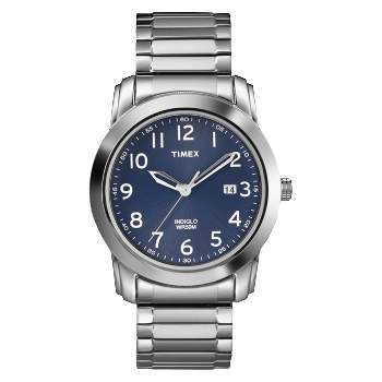Men's Timex Expansion Band Watch - Silver/Blue T2P132JT