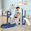 VYNXARIA 5 - in - 1 Blue - Hued Self - Standing Toddler Climbing Slide & Swing Set with Telescope - 2 of 4