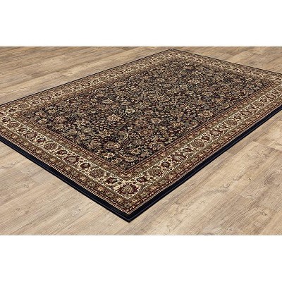 Ariana Blue Persian Border Low Pile Area Rug