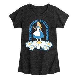Girls' - Disney - Alice In Wonderland Fitted Short Sleeve Graphic T-Shirt - 1 of 4