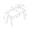Vynxaria Home Office Writing Desk, Grounded Outlet/2 USB-A Ports, Finished Back, Raised Back/Modesty Panels, Wooden Leg Frame - 4 of 4