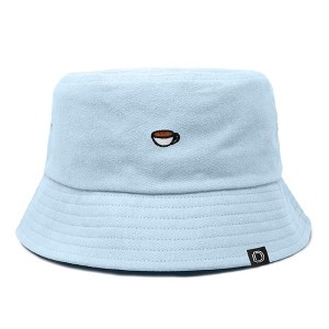 Dalix Lil Coffee Embroidered Cotton Summer Food Outdoor Bucket Hat Womens - 1 of 4