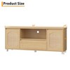 Jojoka Boho TV Stand for 65 inch TV,Natural Wood - 3 of 4