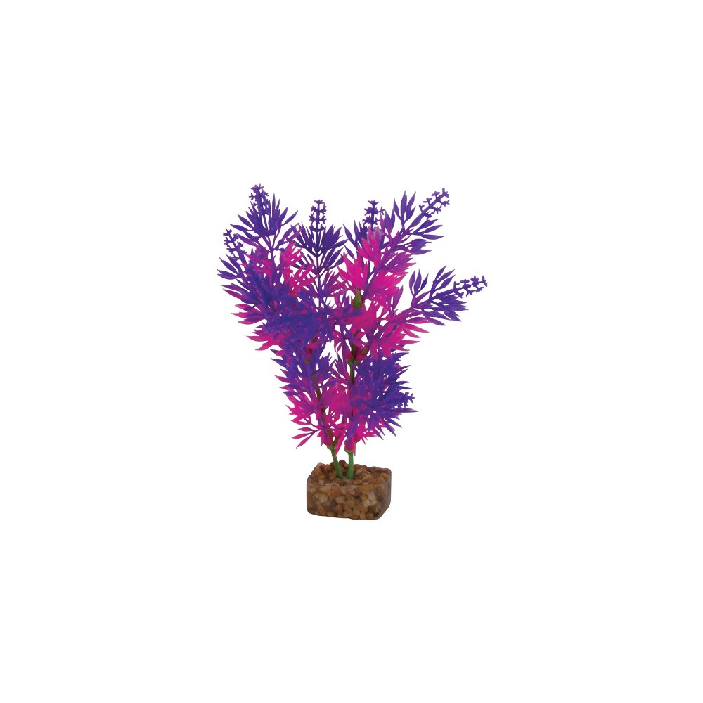 GloFish Purple and Pink Medium Fluorescent Under Blue LED Light Decor Aquarium Plant