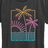 Women's - Instant Message - Line Drawing Sunset Short Sleeve Graphic T-Shirt - 2 of 4