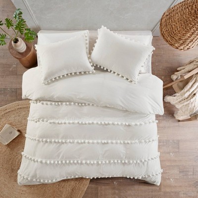 Pom Pom at Home Carter Big Pillow with Insert - Ivory/ Denim