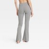 Women's Cozy Ribbed Crossover Waistband Flare Legging Pants - Colsie™  Heathered Gray S