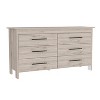 NicBex 6 Wide Drawers Dresser,Modern Double Dressers with Wood Pattern,Minimalist Chest of Drawers for Bedroom,Living Room,Hallway,Storage Cabinet - 4 of 4