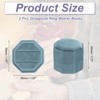 Unique Bargains Vintage Velvet Octagonal 2 Slots Jewelry Storage Boxes 2 Pcs - 2 of 4