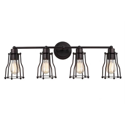 29.5" Metal Evelyn Vanity Wall Light Black - JONATHAN Y