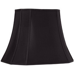 Springcrest Black Oblong Cut Corner Medium Lamp Shade 10" Wide x 7" Deep at Top and 16" Wide x 12" Deep at Bottom and 13" Slant x 12.5" H (Spider) - 1 of 4