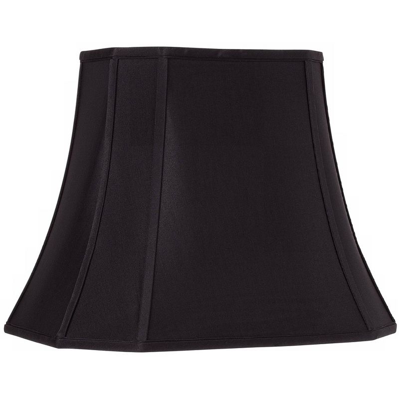 Springcrest Black Oblong Cut Corner Medium Lamp Shade 10" Wide x 7" Deep at Top and 16" Wide x 12" Deep at Bottom and 13" Slant x 12.5" H (Spider), 1 of 8