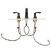 Bathroom Faucet, 8" Widespread 3 Hole - Brushed Nickel with Pop-Up Drain, CUPC Supply Lines for Sink - 3 of 4