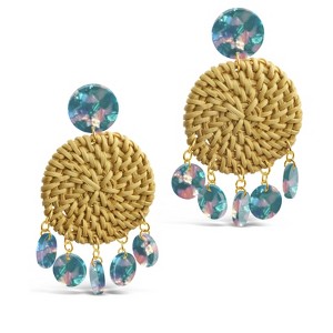 SHINE by Sterling Forever Woven Stud Drop with Resin - 1 of 2