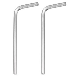 Unique Bargains Metric Stainless Steel L-Shape Long Arm Ball End Hex Wrenches Silver 2 Pcs - 1 of 4