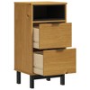 vidaXL Bedside Cabinet FLAM 15.7 in.x13.8 in.x31.5 in. Solid Wood Pine - 4 of 4