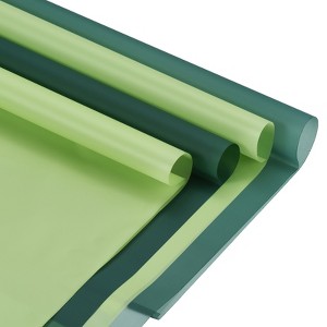 Unique Bargains Decorative DIY Craft Bouquet Gift Packaging Wrap Paper 22.4" x 22.4" 40 Sheets Bean Green Dark Green - 1 of 4