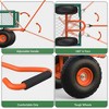 500lb Steel Garden Cart, 3-in-1 Folding Utility Wagon with Detachable Side Panels, 180° Swivel Handle & 10" Tires for Outdoor, Yard, Lawn & Garden - 2 of 4