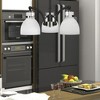 Toltec Lighting Easton 3 - Light Chandelier in  Matte Black/Brushed Nickel with 6'' White Muslin Shade - 2 of 3