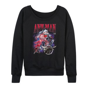 Women's - Marvel - Antman Collage Lightweight French Terry Wide Neck Long Sleeve Shirt - 1 of 4
