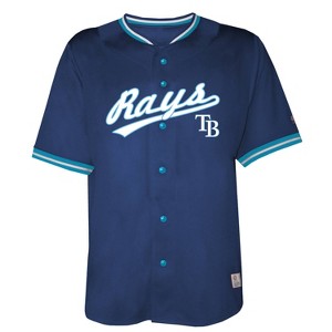 MLB Tampa Bay Rays Men's Button Down Jersey - 1 of 3