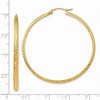 Black Bow Jewelry 2.8mm, 14k Yellow Gold Diamond-cut Hoops, 46mm (1 3/4 Inch) - 4 of 4
