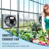VEVOR 16'' Shutter Exhaust Fan, High-speed 2000 CFM, Aluminum Wall Mount Attic Fan with AC-motor, Ventilation and Cooling for Greenhouses, Silver - 3 of 4