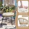 3-Piece Outdoor Patio Rattan Conversation Leisure Chairs Set with 2 Chair and Glass Coffee Table - 3 of 4