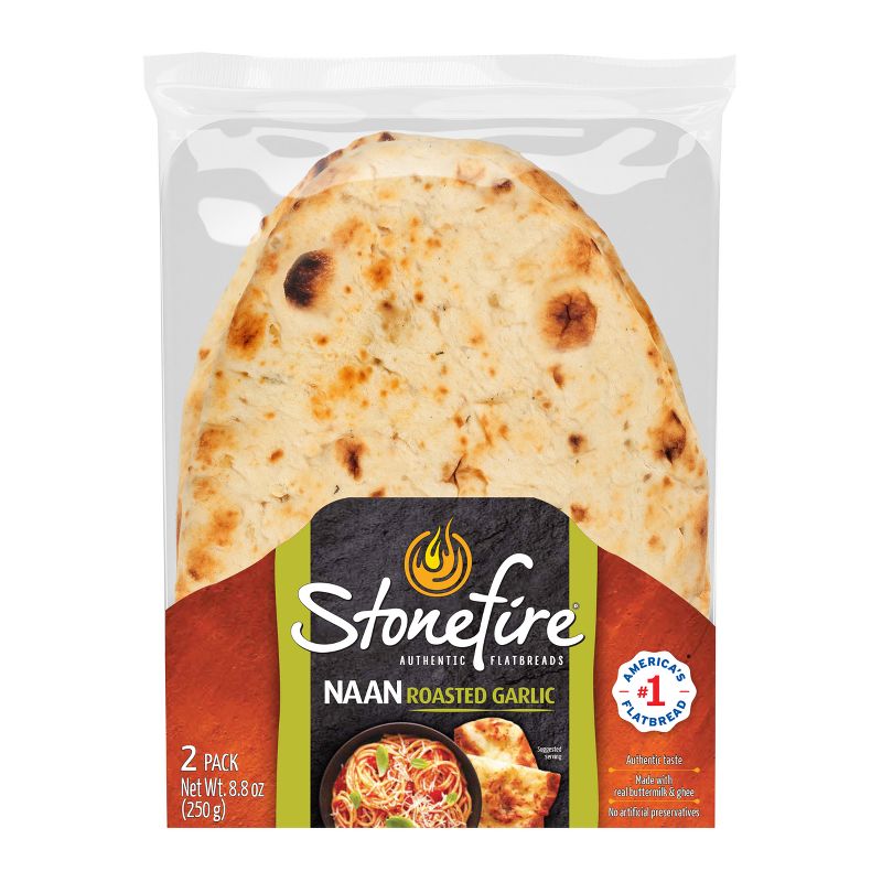 StonefireRoasted Garlic Naan Bread - 8.8oz/2ct, 1 of 10