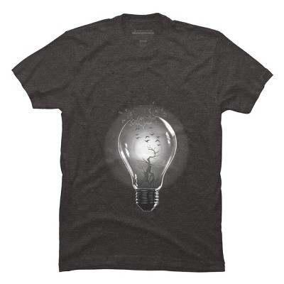 Men's Design By Humans Bulb By Barmalizer T-Shirt