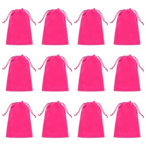 Unique Bargains Velvet Drawstring Pouch Wedding Favor Party Birthday Festivals Gift Packaging Bag 12 Pcs - 1 of 3
