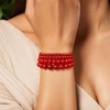 BRINJOY 4-Piece Root Chakra Bracelet Set - Red Gemstone Energy Bracelets for Grounding & Confidence - 3 of 4