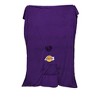 NBA Los Angeles Lakers Team Color Bloncho with Logo Patch and Faux Shearling Inside Throw Blanket - 3 of 3