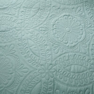 Turquoise Microfiber Reversible Daybed Quilt Set