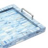TopComfy Decorative Object Handmade Bone Resin Checkered Tray Set with Handles for Stylish Serving, Blue, 18"*11"*2.5" - 4 of 4