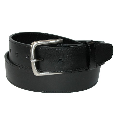 Ctm Men's Leather Money Belt Removable Buckle, 40, Black : Target