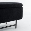 GlasFlength Ottomans and Benches Practical Long Stool Footstool Convenient for Storing Items Bench Soft for Living Room, Black, 42.5"*17.3"*11.8" - 4 of 4