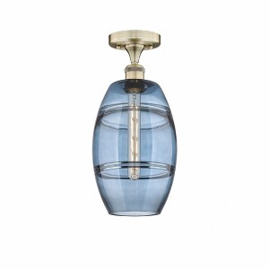 Vaz - 1 Light Semi-Flush Mount In Industrial Style-10 Inches Tall and 8 Inches Wide - 1 of 1
