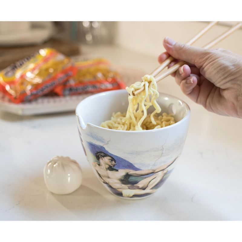 Boom Trendz Bowl Bop Sistine Chapel Japanese Dinner Set | 16-Ounce Ramen Bowl, Chopsticks, 5 of 7