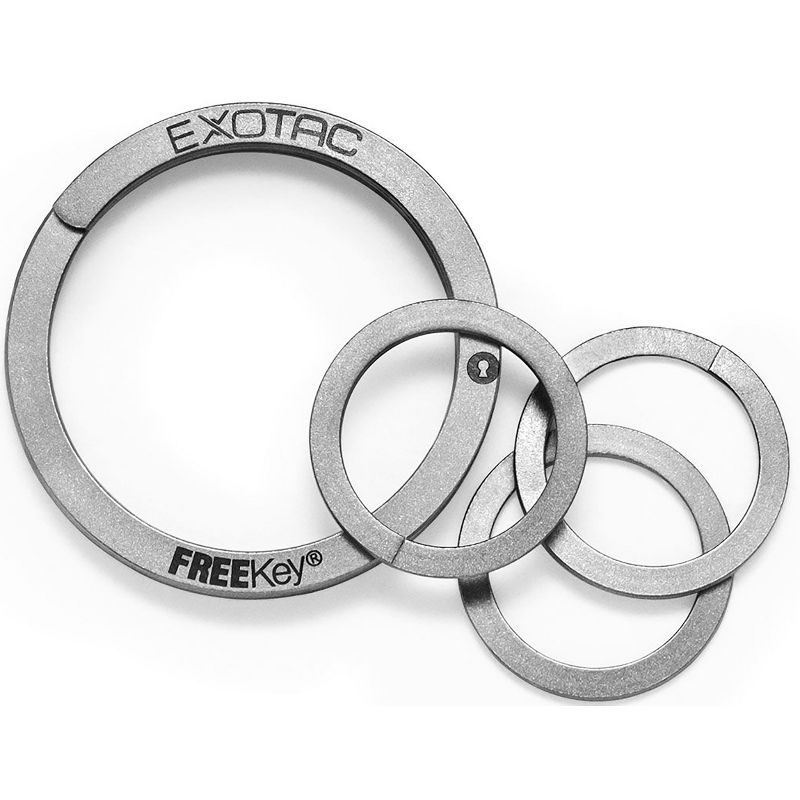 Exotac FREEKey Slim System Easy to Use Key Ring and Three Mini Key Rings, 2 of 6