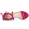 Allegra K Women's Back to College Open Toe Lace Up Chunky High Heels Strappy Sandals - 4 of 4